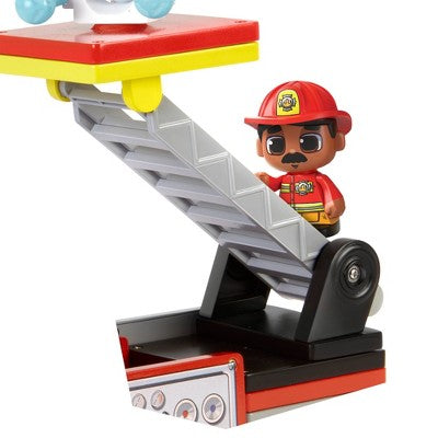 Tile Town Fire Truck Magnetic Tiles Set