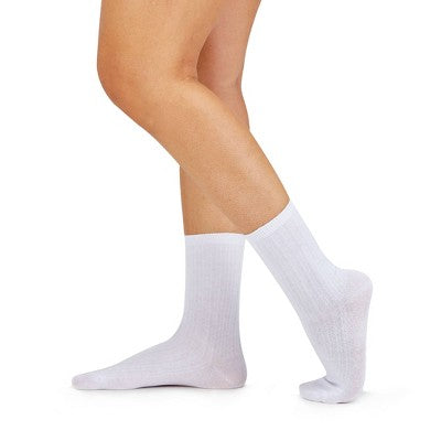 Women's Fruit of the Loom Cotton Comfort 3pk Crew Socks - White 4-10: Midweight, Cotton Blend, Machine Washable