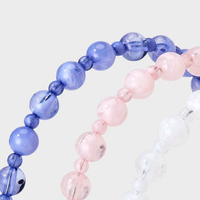 Beaded Headband Set 3pc - A New Day Purple