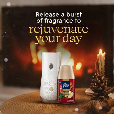 Glade Automatic Air Freshener Room Spray Holiday Scent Refill - Warm Apple & Spices - 6.2 oz