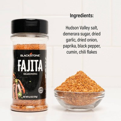 Blackstone 6.2oz Fajita Seasoning: BBQ Rub with Cilantro & Garlic, Ready to Use Spice Mix