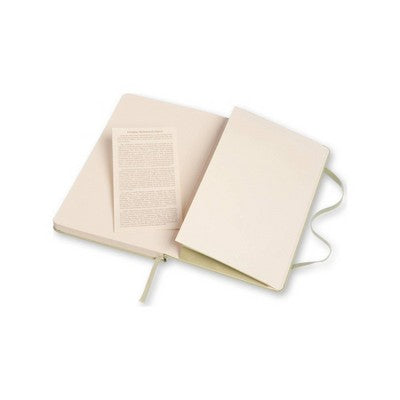 Moleskine 240pg Ruled Notebook Large Hardcover Light Green: 5x8.25", Journal, Acid-Free, Elastic Closure, Pocket