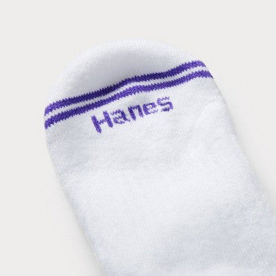 Hanes Premium Women's 6pk Cool Comfort Cushioned Ankle Socks - White 5-9