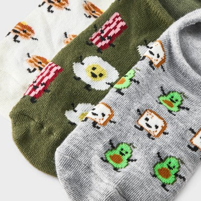 Women's Breakfast 3pk Liner Socks 4-10