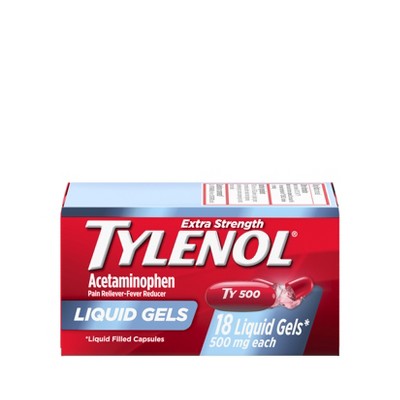 Tylenol Extra Strength Liquid Gels, Pain Reliever & Fever Reducer - Acetaminophen - 18ct