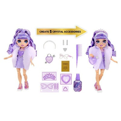 Rainbow High 11" Creative Crystals Violet Fashion Doll with Accessory Make It Kit