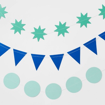 3ct Paper Stitched Garlands - Spritz