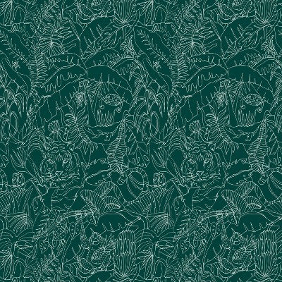 Jungle Animals Peel & Stick Wallpaper Green - Opalhouse