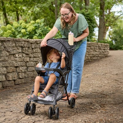 Kolcraft Cloud Premier Lightweight Stroller - Black: 5-Point Harness, Reclining Seat, Removable Cup Holders, Steel Frame (LOCAL PICKUP ONLY)