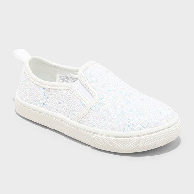Toddler Girls Yana Slip-On Glitter Sneakers -Cat & Jack White 12T
