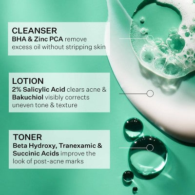 StriVectin Multi-Action Clear Acne Control System - Ulta Beauty: For Combination, Acne-Prone Skin, Includes Cleanser, Toner, Lotion