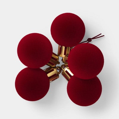 4ct Christmas Monochromatic Gift Toppers Dark Red - Wondershop