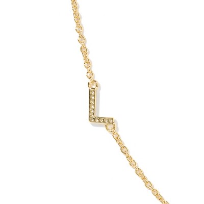 Kendra Scott 14K Gold Over Brass Mini "L" Initial Pendant Necklace - Gold
