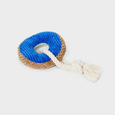 9.5" Donut Plush Rope Dog Toy - Boots & Barkley
