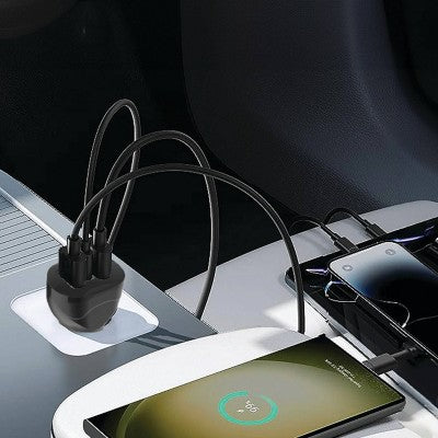 Energizer Car Accessory 3 Port Power Delivery Car Charger: USB-C & USB