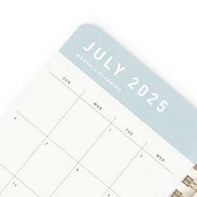 Altitude Supplies 3.625"x6.25" Monthly Planner, July 2025 to June 2026, Seafoam Blue