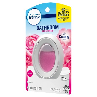 Febreze Bathroom Downy Air Freshener - 0.25 fl oz: Oil, Fresh Scent, Non-Powered