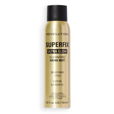 Makeup Revolution Superfix Glow Fixing Mist - 5.07oz: Vegan, Liquid, For All Skin Types