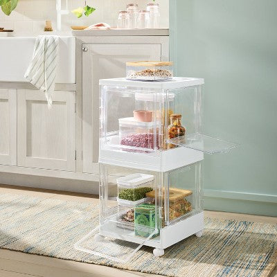 Stackable Collapsible Cube with Doors - Brightroom