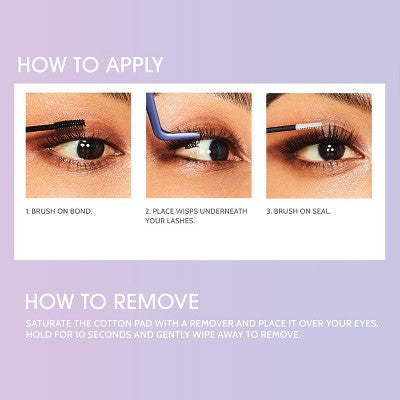 KISS Products Falscara Clear Band Lash Extension Kit - Wisps - 24ct