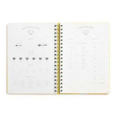 Papier 150pg Recipe Journal 9.84"x7.48" Orange Tree: Guided Spiral Notebook for Recipes, Hard Cover, Adult Stationery