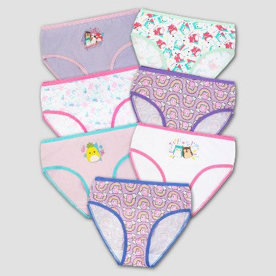 Girls' Squishmallows 7pk Briefs - 6