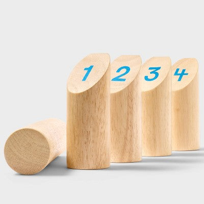Molki Rubberwood Numbered Peg Game Target Toss - Embark: Fun Outdoor Game for Kids 6+