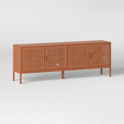 Minsmere TV Stand for TVs up to 70" Natural - Threshold: Boho-Chic Media Console with Storage (LOCAL PICKUP ONLY)