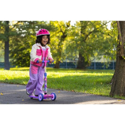 Huffy Disney Princess 3-Wheel Scooter with LED Lights - Pink/Purple