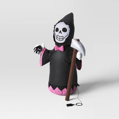 3.5' LED Inflatable Bow Tie Reaper Halloween Decoration - Hyde & EEK! Boutique: Indoor/Outdoor Ghosts & Ghouls Decor