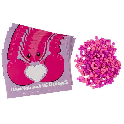 Perler 8ct Bead Clawsome Valentine's Day Classroom Exchange Cards