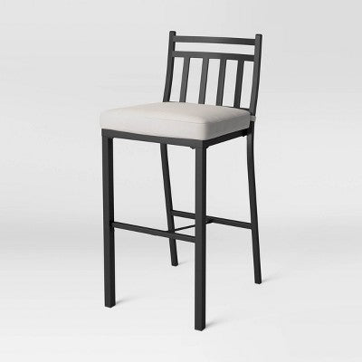 2pk Fairmont Outdoor Patio Bar Height Chairs Black - Threshold (LOCAL PICKUP ONLY)