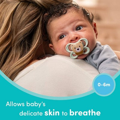NUK Perfect Match Air Pacifiers 0-6m - 2pk: Silicone, BPA-Free