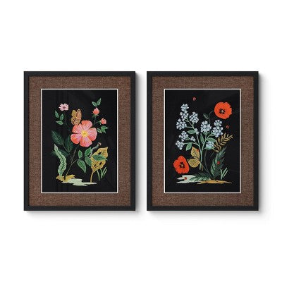 Rifle Paper Co. x Target 16"x20" Botanical Poster Framed Wall Art Print Set of 2 (LOCAL PICKUP ONLY)
