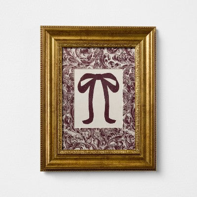 8"x10" Block Print Bow Framed Wall Art - Threshold designed with Studio McGee