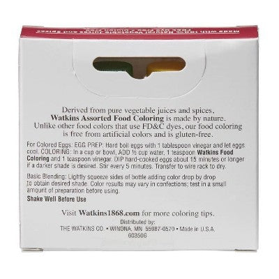 Watkins Assorted Food Coloring - 1.2oz