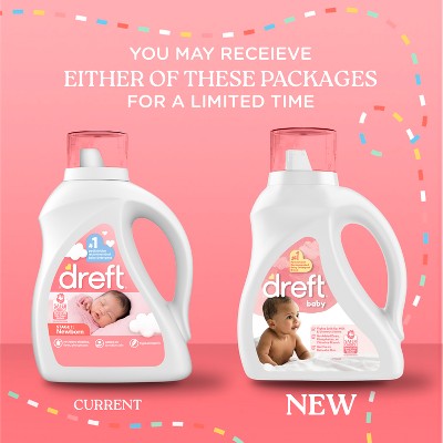 Dreft Baby Liquid Laundry Detergent, Fights Stains, Removes Odors, 64 Loads - 84 fl oz