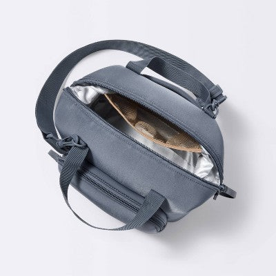 Insulated Bottle Cooler Shoulder Diaper Bag - Blue Solid - Cloud Island