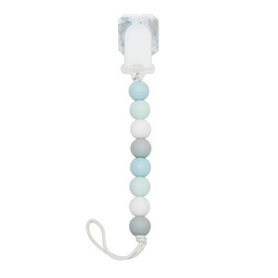 Loulou Lollipop Gem Silicone Pacifier Clip - Blue Mint