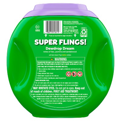 Gain Super Flings! Dewdrop Dream HE Deep Cleaning Concentrated Laundry Detergent Pods 25 Pacs - 35oz