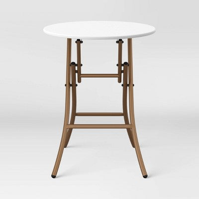 French Cafe Folding Round Patio Bistro Table White - Threshold (LOCAL PICKUP ONLY)