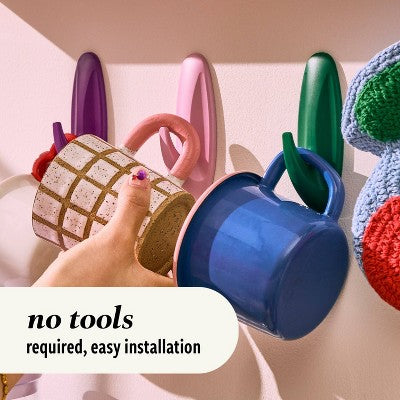 Command 2pk Damage-Free Medium Designer Hooks Lilac Lemonade