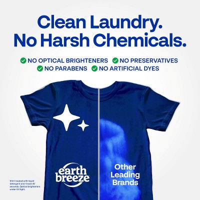 Earth Breeze Fresh Scent Laundry Detergent Sheets - 60 Loads: Hypoallergenic, Vegan, Concentrated, High Efficiency
