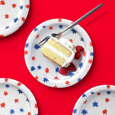 Disposable Plates 7" - Red White Blue - 40ct - up&up