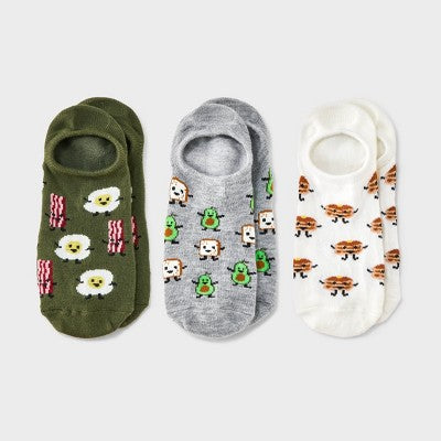 Women's Breakfast 3pk Liner Socks 4-10