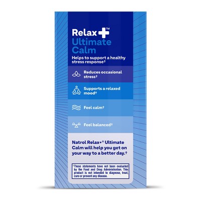 Natrol Relax+ Ultimate Calm Mood & Stress Capsules - 30ct