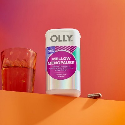 OLLY Mellow Menopause Vitamin Vegan Capsules - 30ct: Gluten-Free, Multivitamins