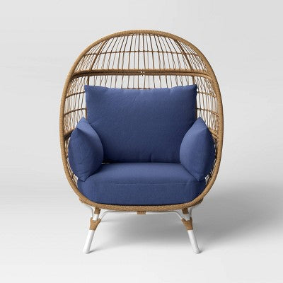 4pc Southport Egg Chair Replacement Outdoor Cushion Sets Navy Blue - Threshold