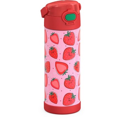 Thermos 16oz Stainless Steel FUNtainer Water Bottle - Strawberry Smiles