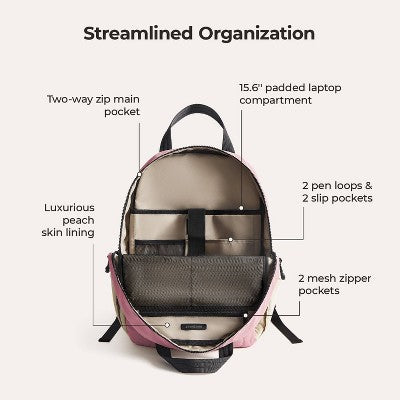 Bagsmart Bagsmart 23L Vega Featherlight 15.6" Backpack - Crepe Pink